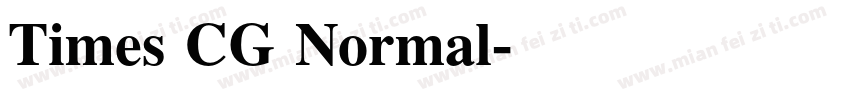 Times CG Normal字体转换